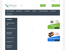Tablet Screenshot of lifecarecart.com